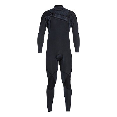 Wetsuit Long John Quiksilver 3/2mm Highline c/ Zíper no Peito Preto