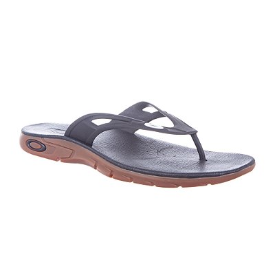 Chinelo Oakley Rest 2.0 Preto/Marrom