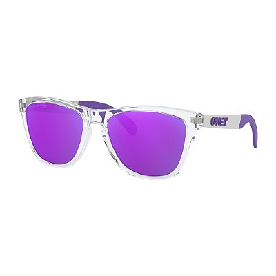 Óculos de Sol Oakley Frogskins Mix Polished Clear W/ Violet Iridium Polarized