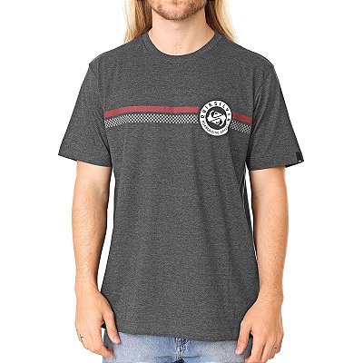 Camiseta Quiksilver Finish Lin Cinza Escuro