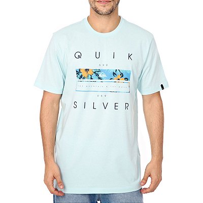 Camiseta Quiksilver Quik Blocked Azul Claro