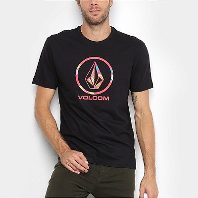 Camiseta Volcom Silk Pattern Fill Preta