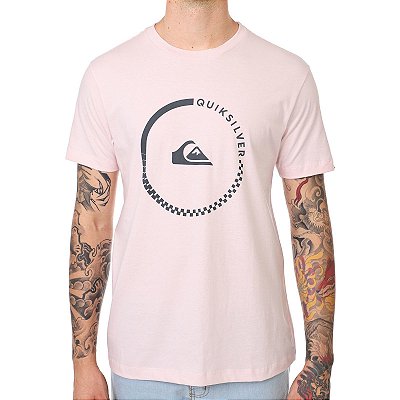 Camiseta Quiksilver Logo Rosa