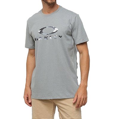 Camiseta Oakley Camo SS Cinza Claro