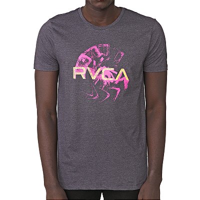 Camiseta RVCA Smudge Cinza Escuro Mescla