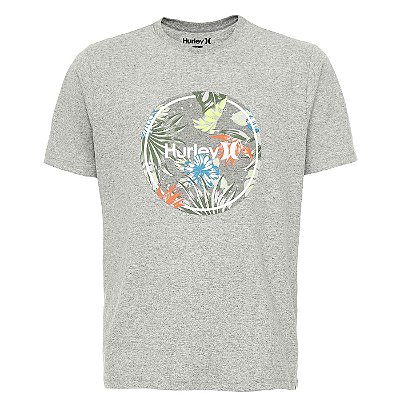 Camiseta Hurley Silk Crush Masculina Cinza Claro