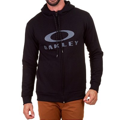 Moletom Oakley Aberto Bark F/Z Hoodie Masculino Preto