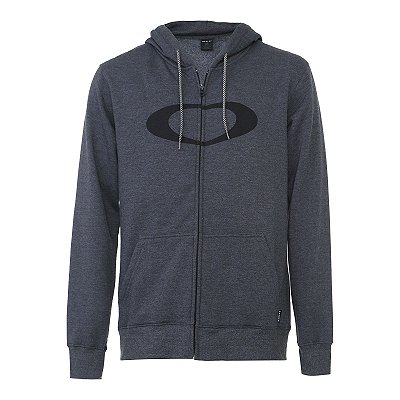 Moletom Oakley Aberto Ellipse F/Z Hoodie Masculino Cinza Escuro