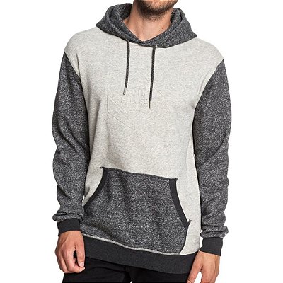 Moletom Quiksilver Fechado Global Grasp Hood Off White/Cinza