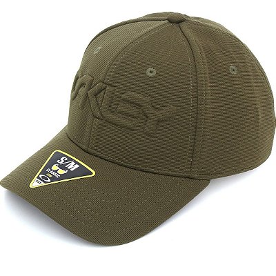 Boné Oakley 6 Panel Stretch Embossed Verde Escuro