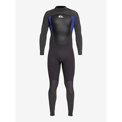 Wetsuit Long John Quiksilver 3/2mm Prologue Back Zip FLT Preto/Azul