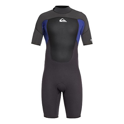 Wetsuit Short John Quiksilver 2/2mm Prologue Back Zip FLT Preto/Azul