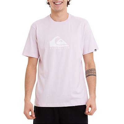 Camiseta Quiksilver Pastel Logo Masculina Rosa Claro