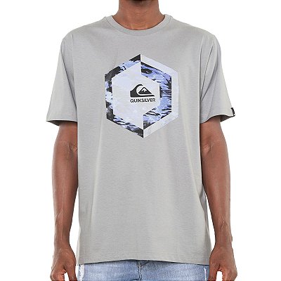 Camiseta Quiksilver Heat Stroke Masculina Cinza