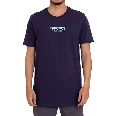 Camiseta RVCA Blocked Masculina Azul Marinho