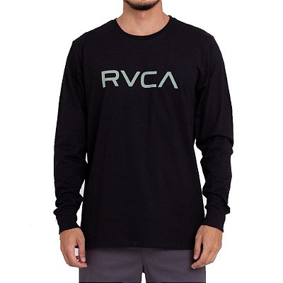 Camiseta RVCA Manga Longa Big RVCA Masculina Preto