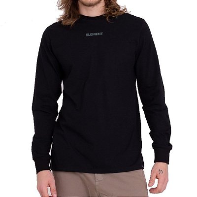 Camiseta Element Manga Longa Dazzle Icon Masculina Preto