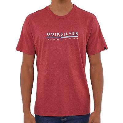 Camiseta Quiksilver Retro Lines Masculina Vermelho