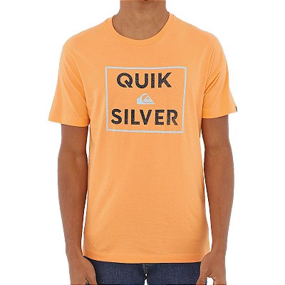 Camiseta Quiksilver Boxed Intent Masculina Laranja