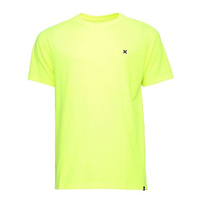 Camiseta Hurley Silk Mini Icon Masculina Amarelo Neon