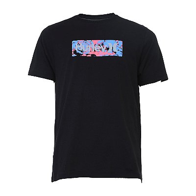 Camiseta Hurley Radial Tie Dye Masculina Preto