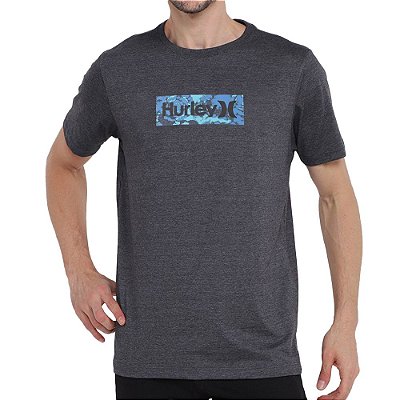 Camiseta Hurley Radial Tie Dye Masculina Cinza Escuro