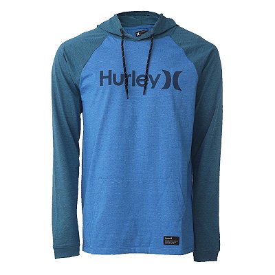 Camiseta Hurley Manga Longa One&Only Masculina Azul