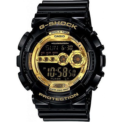 Relógio G-Shock GD-100GB-1DR Preto/Dourado