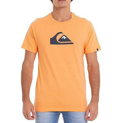 Camiseta Quiksilver Logo Color Masculina Laranja