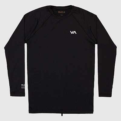 Lycra Rashguard RVCA Manga Longa VA Preto