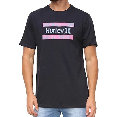 Camiseta Hurley Free Flower Masculina Preto