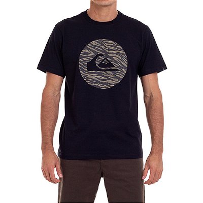 Camiseta Quiksilver Jungle Logo Masculina Preto