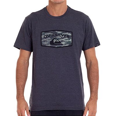 Camiseta Quiksilver Camo Masculina Cinza Escuro