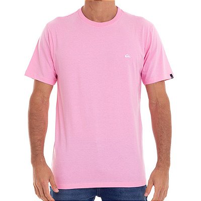 Camiseta Quiksilver Embroidery Masculina Rosa Claro