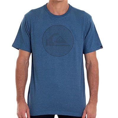 Camiseta Quiksilver Informal Disco Masculina Azul Escuro