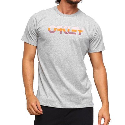 Camiseta Oakley Mark II 80'S GRX Masculina Cinza Claro