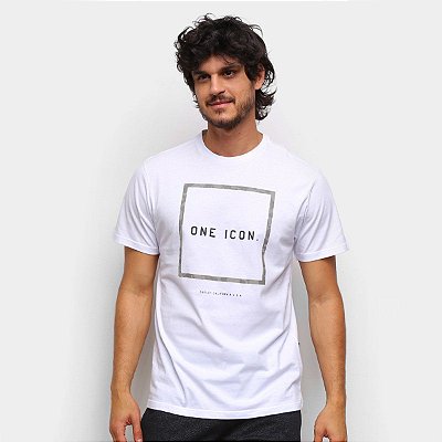 Camiseta Oakley One Icon R1 Box Masculina Branco