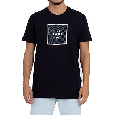 Camiseta Billabong Stacked Fill Masculina Preto