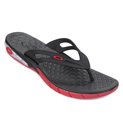 Chinelo Oakley Killer Point Masculino Preto/Vermelho