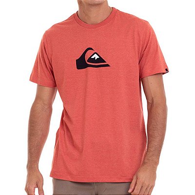 Camiseta Quiksilver Comp Logo Masculina Laranja