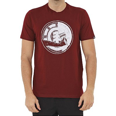 Camiseta Element Painted Masculina Vinho