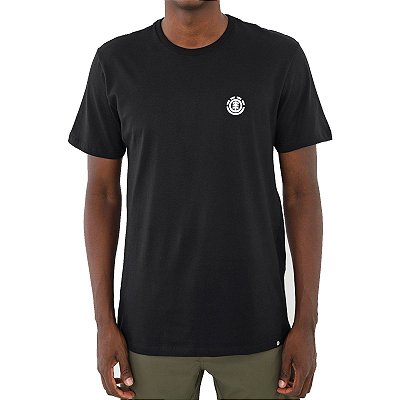 Camiseta Element Logo Basic Masculina Preto