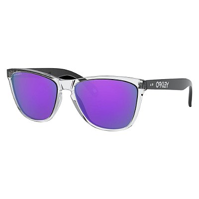 Óculos de Sol Oakley Frogskins Polished Clear W/ Prizm Violet