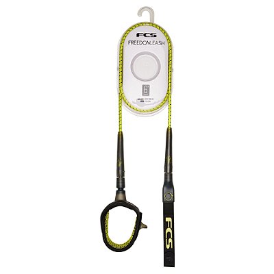 Leash FCS 6' Freedom Amarelo Neon