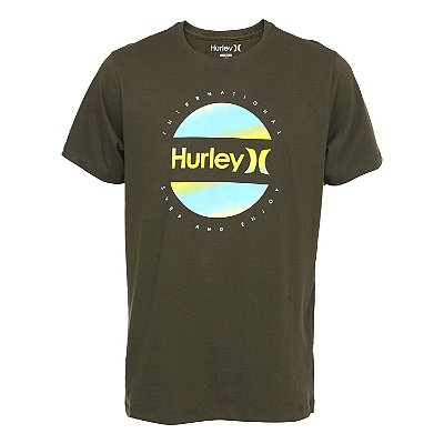 Camiseta Hurley Circle Dye Logo Masculina Verde