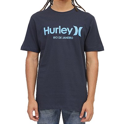 Camiseta Hurley Silk Rio Janeiro Masculina Azul Marinho