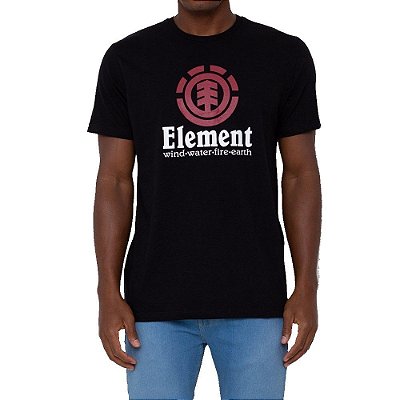 Camiseta Element Vertical Masculina Preto
