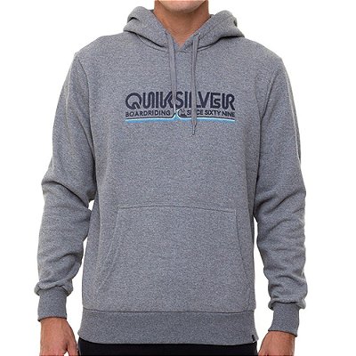 Moletom Quiksilver Fechado Like Gold Masculino Cinza