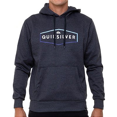 Moletom Quiksilver Fechado Clear Mind Masculino Cinza Escuro