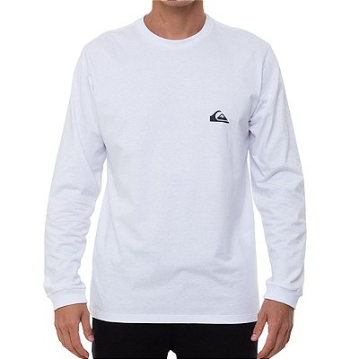 Camiseta Quiksilver Manga Longa Essentials Masculina Branco